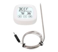 Ejoyous Termometro da Barbecue Digitale per Carne con Timer, Touchscreen | Sonda veloce per arrostire alla griglia, 9 opzioni preimpostate per la carne, 5 livelli di cottura, allarme con conto alla