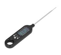 Ejoyous Termometro per Alimenti a Penna, Termometro per Carne Digitale in Acciaio Inossidabile ABS con Sonda, Calibrazione Lettura Chiara Batteria 3V CR2032, per Cottura di Liquidi per Frittura per