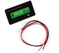 Ejoyous Tester di capacità della Batteria Voltmetro Indicatore della Batteria Voltmetro Monitor Rilevatore con Display LCD Verde Retroilluminato