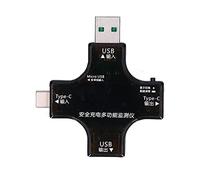 Ejoyous Tester di Potenza USB Multimetro Digitale ABS Misuratore di capacità della Batteria PD Da 3,8 V A 32 V Da 0 A 5,1 A Rilevamento Rapido della Carica Display LCD per Test di Ricarica Utenti