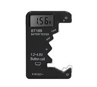 Ejoyous Tester Digitale per Batterie, con Display LCD, per Batterie a Bottone di Tipo C, AA, AAA, D, N, 9V, 6F22, 1,5V e 3V. (BLACK)