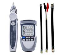 Ejoyous Tester per Cavi di Rete, Tracciatore di Cavi Portatile in ABS con Display LCD, Controllo polarità Tensione POE, Tracciamento Digitale e Analogico, Torcia per Tecnici di Rete (ET612)