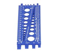 Ejoyous Tester per Filettatura per Dadi e Viti, Misuratore per Prova Filettatura, Misuratore per Viti, Misuratore per Dadi, Metrico M3-M22 e Numero Imperiale n. 4-3/4 con Foro di (BLUE)