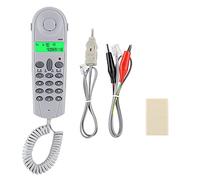 Ejoyous Tester per Linee Telefoniche Cablato, Strumento per Cavi con Connettore di Test a Contatto per Tecnico di (GRAY)