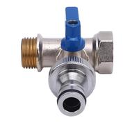 Ejoyous Valvola di Arresto Angolare con Connessione Versatile, Trimestre Valvola a Sfera Tee Connettore Brass G1/2 DN15 Female File