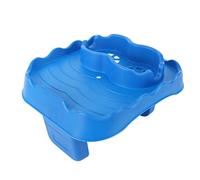 Ejoyous Vassoio da Tavolo per Vasca Idromassaggio Tavolino Laterale Regolabile Portabicchieri Vassoio Spa Antiscivolo in TPU con Fori di Scarico 2 Slot per Tazze Clip Rimovibile per Vasca (Blue)