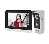 Ejoyous Videocitofono con Telecamera, Videocitofono TFT LCD 7 Pollici Citofono WiFi APP Cablato Monitor con Sblocco Remoto Visione Notturna 100-240 V (Spina europea)