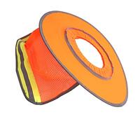 Ejoyous Visiera Parasole per Casco di Sicurezza, Schermo Parasole per Elmetto, Cappello con Striscia Riflettente e Rete Traspirante, Cotone Arancione con Riflessione 300m per