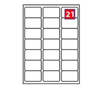 EJRange - Etichette autoadesive stampabili per indirizzo, compatibili con stampanti laser e a getto d'inchiostro 21 Labels 100