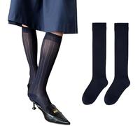 EJRUP 1 paio di calze al ginocchio autunno-inverno, modellano le gambe, antiscivolo e confortevoli, calze donna, calze donna corte
