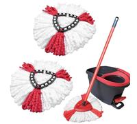 EJRUP 2 Pezzi 2 in1 Fiocco Ricambio, Adatto ai Sistemi Vileda Turbo e Turbo Smart, +20% Raccolta di Sporco, per Tutti i Tipi di Pavimento