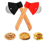 EJRUP 2 Pezzi Rotella Tagliapizza in Acciaio Inox Pizza Cutter Lavabile in Lavastoviglie, Per Torte, Crostate, Waffle E Pane, Adatto Per Cucina Uso Quotidiano