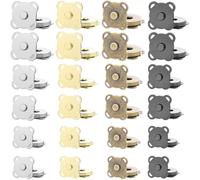 EJRUP 24 Pezzi Bottoni Magnetici per Borse,10/14/18mm Automatici da Cucire, Bottoni Calamita per Borse 4 Colori,per Borse per Cucire per Borse Vestiti Artigianato