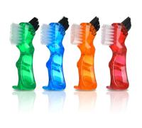 EJRUP 4 Pezzi Protesi dentale scovolino denti,manico ergonomico antiscivolo,Spazzolino da denti per protesi, spazzola per protesi dentarie,igiene orale e pulizia di denti finti