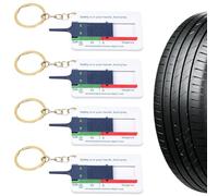 EJRUP 4 Pz Spessimetro Pneumatici,Misurazione Della Profondità del Pneumatico Dell'automobile,Intervallo di Misurazione Della Profondità del Battistrada Digitale 0-20mm