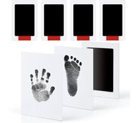 EJRUP 4pcs Set Impronte Bimbi,Non Tossici Sicuri, Impronta Mani e Piedi Neonati,Impronta Bambino,Cornice Impronte Neonato,per Neonati da 0 a 6 Mesi Cucciolo Cane Gatto