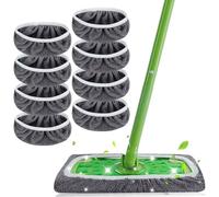 EJRUP 8 Pezzi Panni Riutilizzabili per Swiffer Sweeper Mop,Panni Cuscinetti per Mocio in Microfibra di Ricambio, Cuffietta Microfibra per Swiffer, Straccio Lavapavimenti per Pavimenti Asciutti/Bagnati