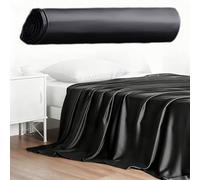 EJRUP Copriletto da Gioco in plastica Nera Impermeabile in PVC, per Evitare Che Il Materasso Si bagni,200cmx210cm