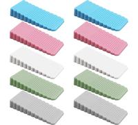 EJRUP Fermaporta Da Pavimento 10 arrestatori di porte antiscoccia e antiscossione di sicurezza (2 ciascuno: rosa, grigio, blu, verde, bianco)