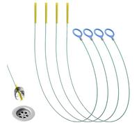 EJRUP Molla Sturatubi, 4 Pezzi Sonda Sturatubi Flessibile 90 cm Verde, Sturalavandino Pulizia Tubi, Per Stura Lavandini E Scarichi, Lavandino Cucina Bagno Doccia Sonda Stura Tubi Riutilizzabile