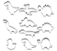 EJRUP Stampi Biscotti Dinosauri, 10 Pezzi Stampo Biscotti Dinosauro Acciaio Inossidabile, Taglia Biscotti Animali, Formine per Biscotti a Forma di Dinosauro, Tagliabiscotti Dinosauri per Bambini