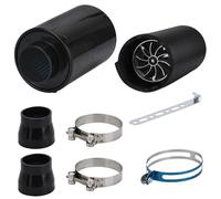 EJUOYO Sistema di Aspirazione Aria Fredda Universale per Auto da 3" Kit Filtro di Aspirazione Aria A Induzione con Alimentazione A Freddo in Fibra(with Fan)