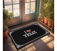 EJXN Area Kitchen Mat I Love Yeliz - Welcome Spring | antiscivolo Grips/Man Cave Items - Zerbino per porta d'ingresso, per cucina, comfort in piedi, area astratta (50 x 80 cm)