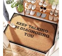 EJXN Litter Coconut Rug Hello Welcome Keep Talking I'm Diagnosing You, tappetino da pavimento per esterni, ingresso di casa, vasca da bagno in memory foam, paglia e vasca da bagno a semicerchio (40 x