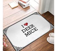 EJXN Man Cave Ideas Runner Corridoio Antiscivolo Morbido & Delicato sulla Pelle - Texture Peluche | Accento anti-scivolo/cose fresche per la tua stanza Ragazzi I Love Deer Topi (50 x 80 cm)