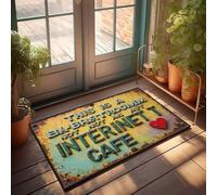 EJXN Moody Welcome Mat Rusty Sign chiarisce: This is a bathroom, not a internet cafè! | Cool for Bedroom - Antiscivolo/Fun Bath - Heavy Outdoor Tappeto resistente al vento, per camper e bagno (40 x 60