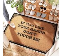 EJXN Mud Mat Tropical | If You Like Your Hands Don't Touch Me - Spring Outdoor & Ocean/Painting - Grande zerbino per interni ed esterni (65 x 90 cm)