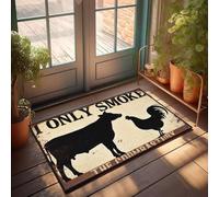 EJXN Passatoia impermeabile per bagno, decorazione per la stanza, texture soffice, con scritta "I Only Smoke The Coombastury", tappetino per esterni e porta per ingresso esterno (50 x 80 cm)