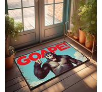 EJXN Runners Art Deco | Goape! The Mighty Gorilla - Decorazione autunnale per esterni e cucina, anti affaticamento/divertente benvenuto, tappetini personalizzati per porta d'ingresso, decorazione bar
