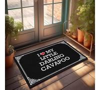 EJXN Runners - Vasca decorativa per camera da letto dei ragazzi, con retro antiscivolo, piccole e con scritta "I Love My Little Darling" Cavapoo, in fibre morbide, 50 x 80 cm