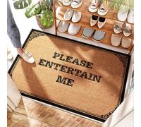 EJXN Tappetino lavabile per ingresso e bagno, personalizzato, con scritta "Please Entertain Me" - Barca | Tappetini di benvenuto per esterni per porta d'ingresso/conchiglie - Porta e accessori da