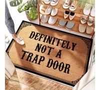 EJXN Tappeto per porta d'ingresso con scritta "Hello Welcome", sicuramente non è una porta trappola, in iuta per esterni, per porta d'ingresso, porta di casa e sisal (50 x 80 cm)
