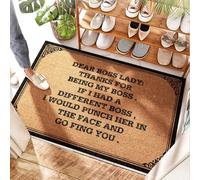 EJXN Welcome Mat Mud Room | Dear Boss Lady: Thanks For Being My Boss If I Had A Different Boss, I would - Slide Mvp Baseball/Comodino - Zerbino per porta d'ingresso, ingresso interno, impermeabile (40