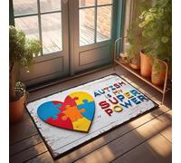 EJXN Zerbino con scritta "Outside Fall Autism Is My Superpower", ultra sottile, ad asciugatura rapida, asciugamano da cucina imbottito, anti affaticamento, motivo floreale (40 x 60 cm)
