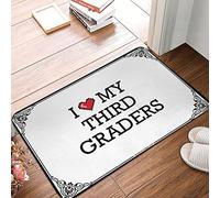 EJXN Zerbino in stile rustico con scritta "I Love My Third Graders", cuscino di alta qualità e divertente, costruzione durevole, tappetini per esterni per porta anteriore e posteriore (40 x 60 cm)