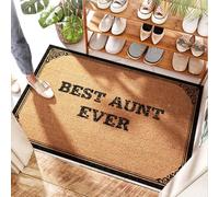 EJXN Zerbino rustico, resistente, con scritta "Best Aunt Ever Royal", tappetino per esterni per porta anteriore e posteriore per spiaggia, lavabile e colorato per porta/ufficio (65 x 90 cm)