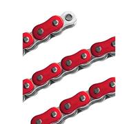 EK Chains 525 ZVX3 - Catena con anello NX, 120 maglie, colore: Rosso metallizzato