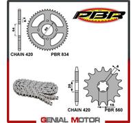 EK1802 Kit Catena Corona Pignone 14 / 32 / 420 PBR YAMAHA LB CHAPPY 1985 > 1996