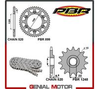 EK1954G Kit Catena Corona Pignone 14 / 50 / 520 PBR per KTM EXC ENDURO 2001 2002