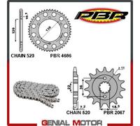 EK2560 Kit Catena Corona Pignone 14 36 520 PBR HONDA CMX300 A Rebel 2017 > 2018