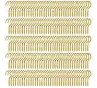 EKalgretrA 50/100/200/500 pezzi ganci a vite for soffitto multifunzionali for montaggio a parete in plastica resistente supporto for piante sospese Gancio a Vite in Acciaio Inox(Gold,500PCS)
