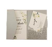 EKalgretrA Biglietto Matrimonio 1pcs Fold Wedding Invitation Card Greeting Invite With Envelope(Color 5)