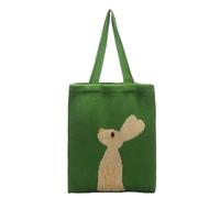 EKalgretrA Borsa A Tracolla In Maglia Per Donna Borse a tracolla for maglieria da donna Borsa cartoni animati carina anatra casual la spesa letteraria ragazze(Khaki Rabbit)