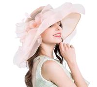 EKalgretrA Cappello da Sposa in Organza Trasparente Donna con Velo | Elegante cappello da chiesa for la sposa, la madre dello sposo