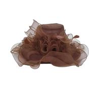 EKalgretrA Cappello da Sposa in Organza Trasparente Donna con Velo | Elegante cappello da chiesa for la sposa, la madre dello sposo