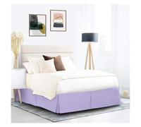 EKalgretrA Gonna Letto Matrimoniale Gonna da Letto su Misura, Morbida e Confortevole, con Pieghe, in Tessuto Antipiega, Alta 15 Pollici(Sliver,90x 190x 35 cm)